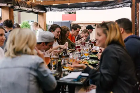 Potluck under the oak tree